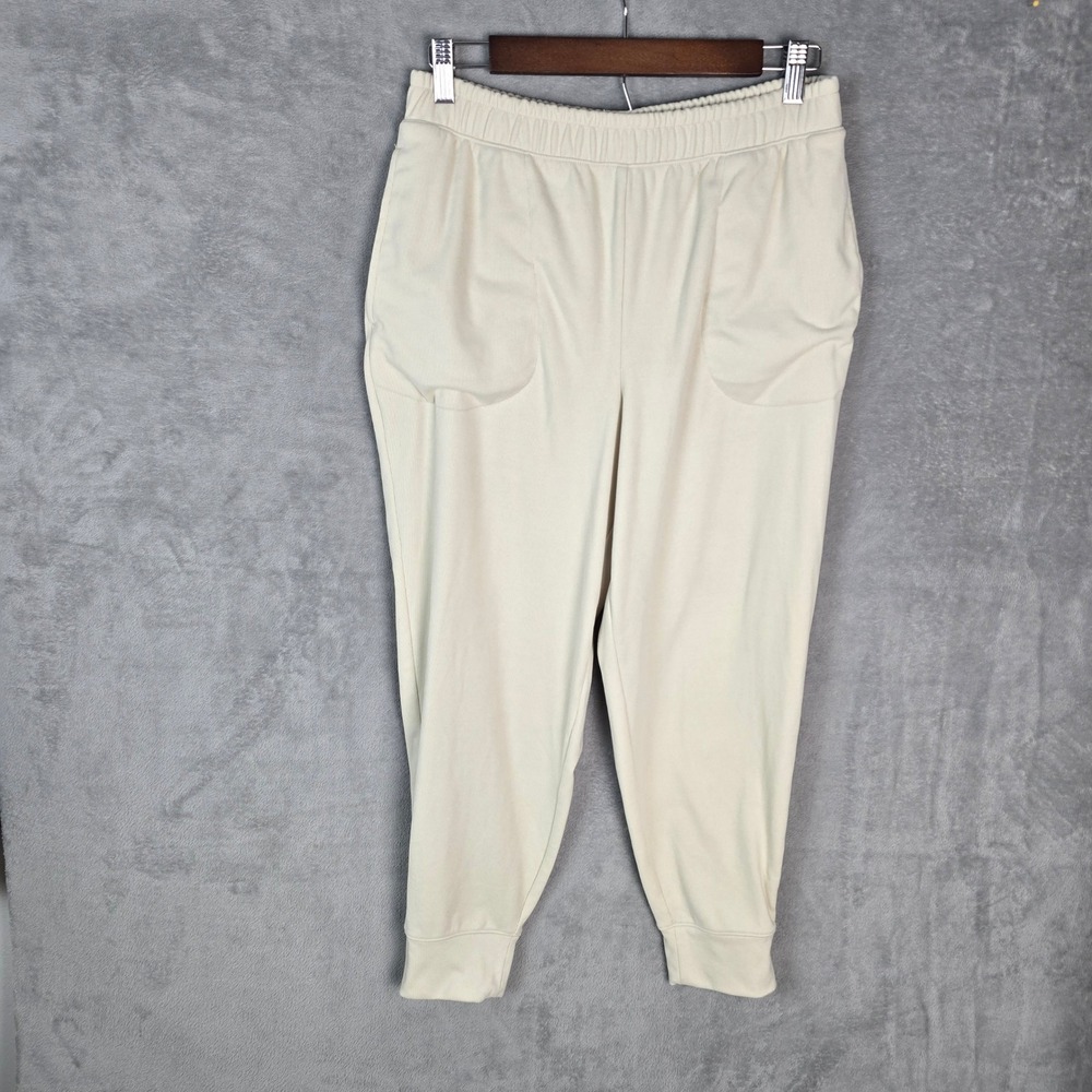 Varley Brushed Rib Slim Cuff Pant 25 Ivory Cream Joggers VAR02125 Womens Medium